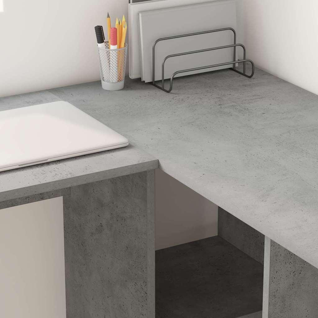 Desk Concrete Grey Engineered Wood 142 x 102 x 73 cm
