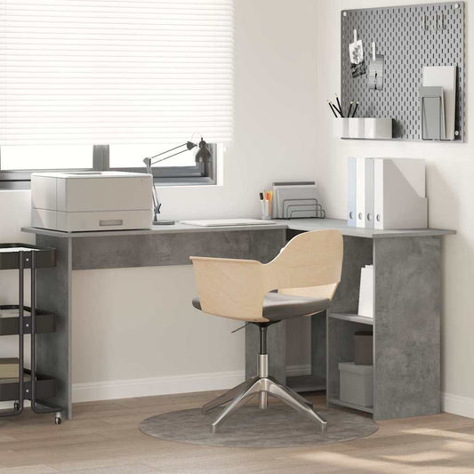 Desk Concrete Grey Engineered Wood 142 x 102 x 73 cm