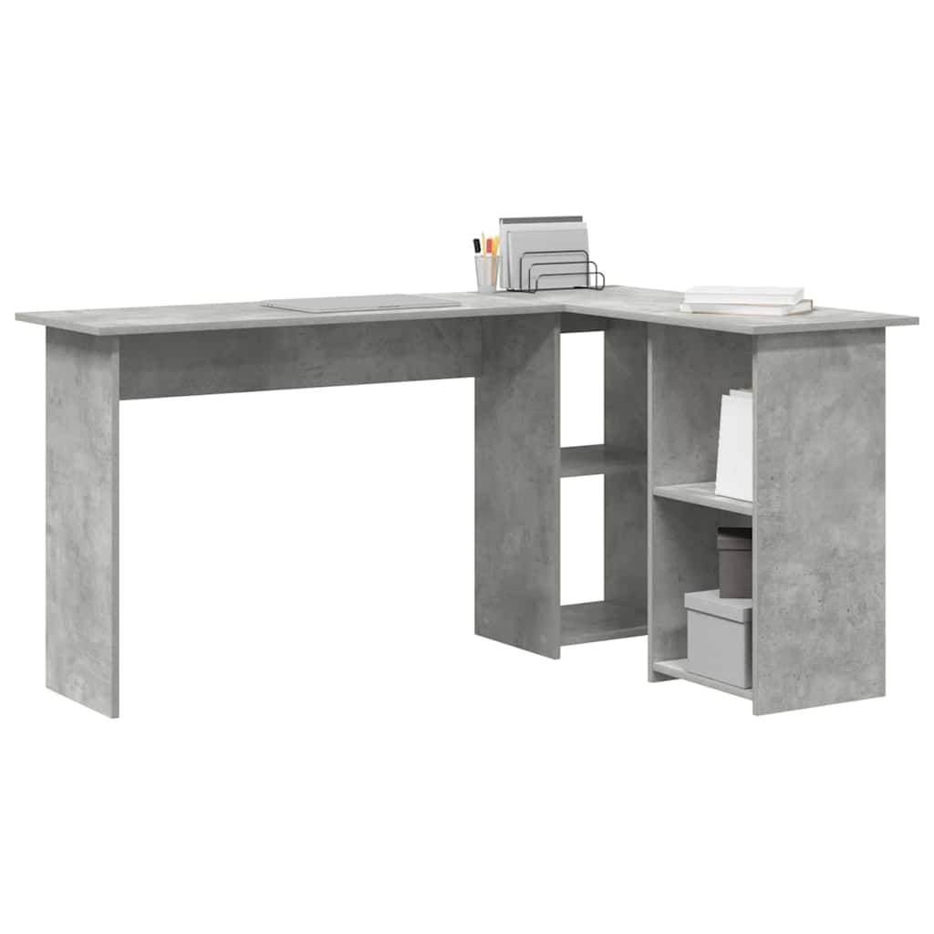 Desk Concrete Grey Engineered Wood 142 x 102 x 73 cm