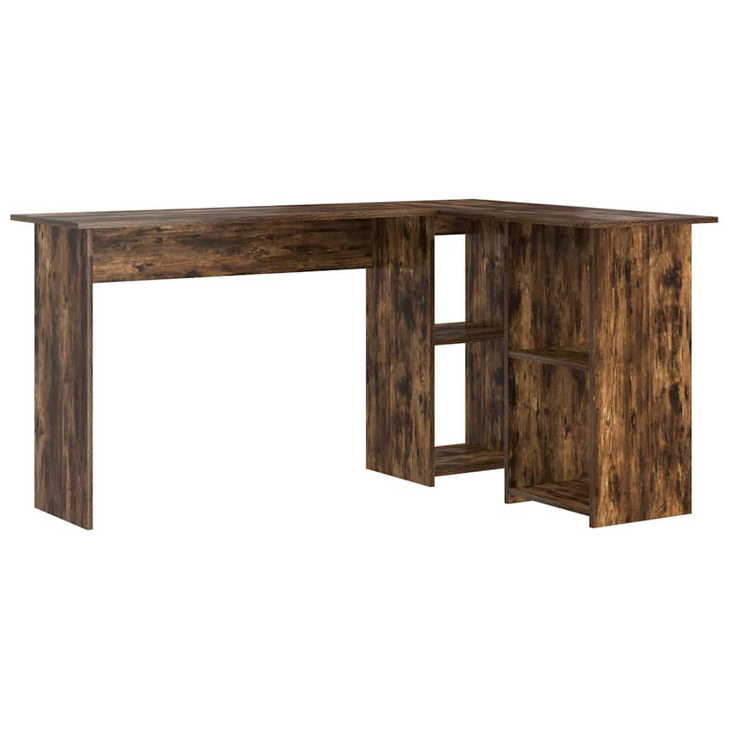 Desk Smoked Oak Engineered Wood 142 x 102 x 73 cm