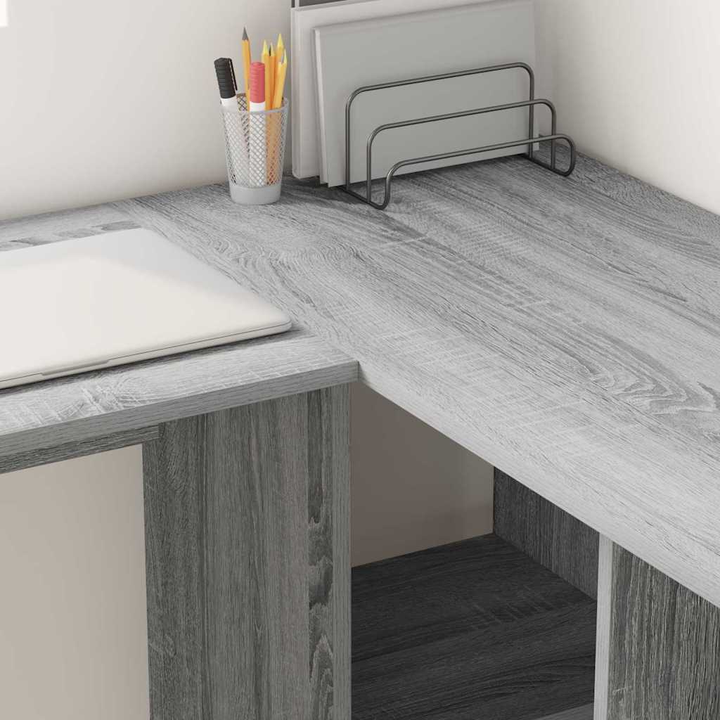 Desk Grey Sonoma Engineered Wood 142 x 102 x 73 cm