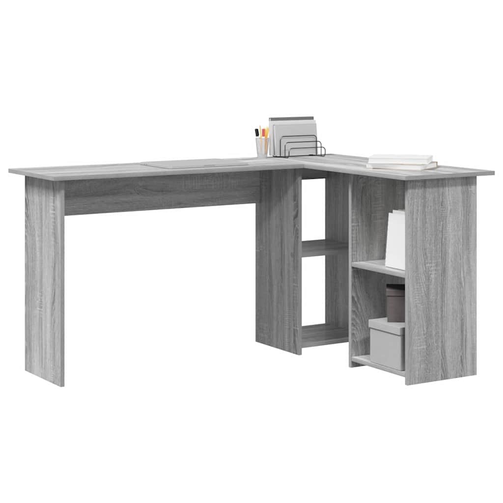 Desk Grey Sonoma Engineered Wood 142 x 102 x 73 cm