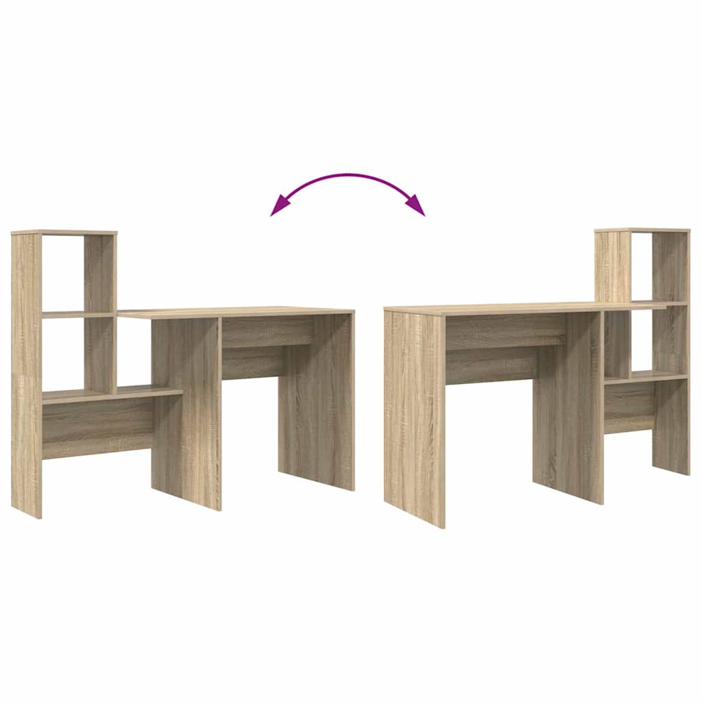 Desk Sonoma Oak 131.5 x 50 x 106.5 cm Engineered Wood