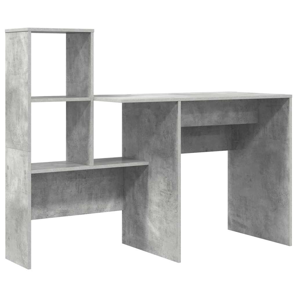 Desk Concrete Grey Engineered Wood 131.5 x 50 x 106.5 cm