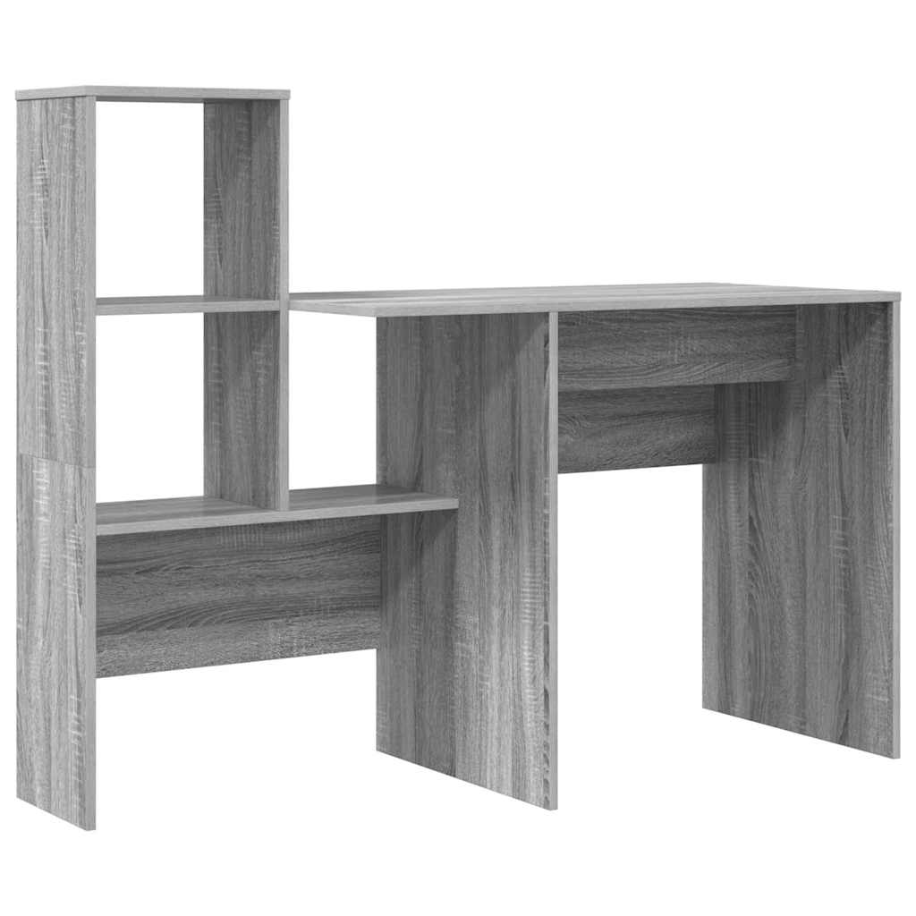 Desk Grey Sonoma Engineered Wood 131.5 x 50 x 106.5 cm