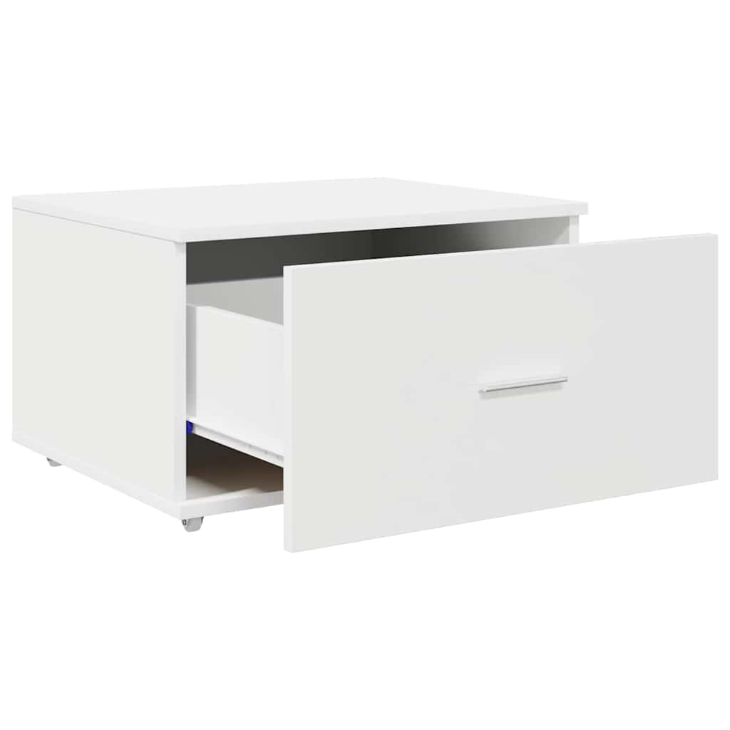 Drawer Cabinet with Wheel White 55 x 45 x 31 cm