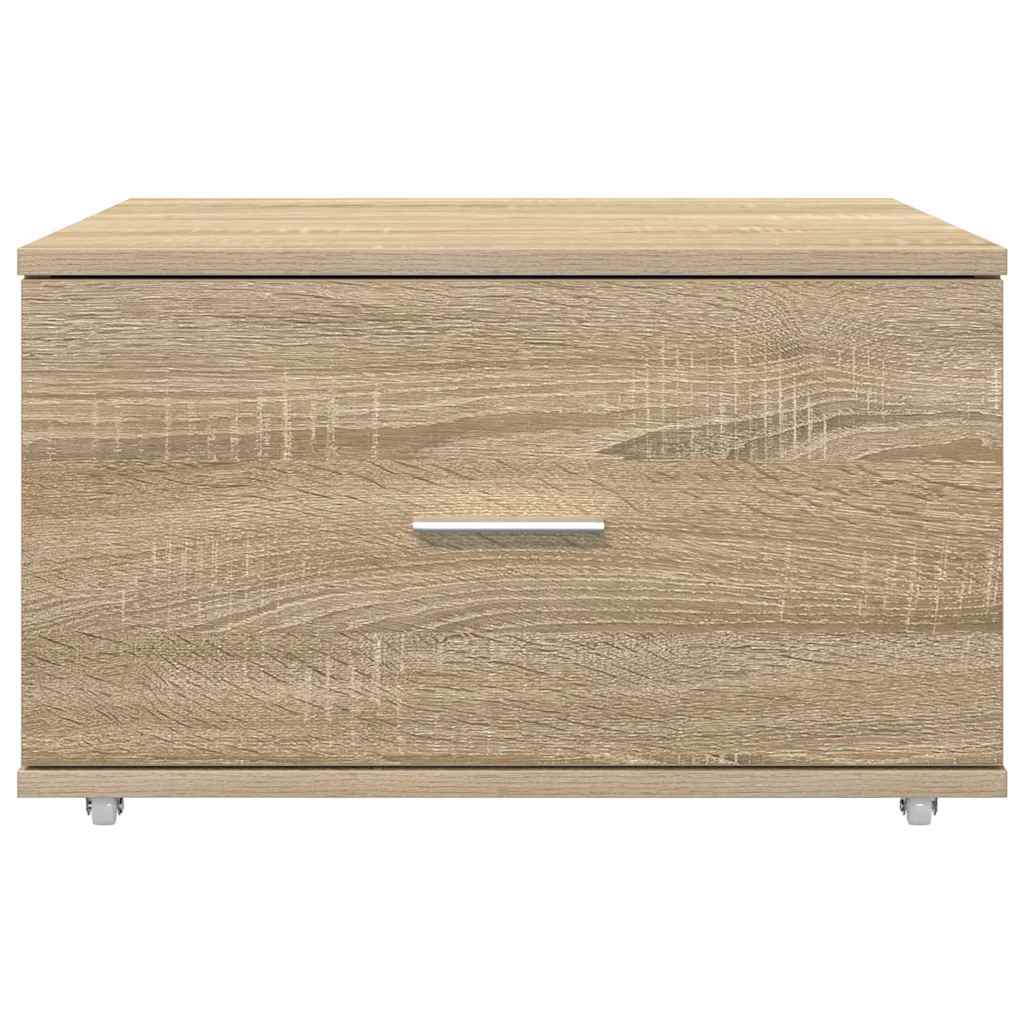 Drawer Cabinet with Wheel Sonoma Oak 55 x 45 x 31 cm