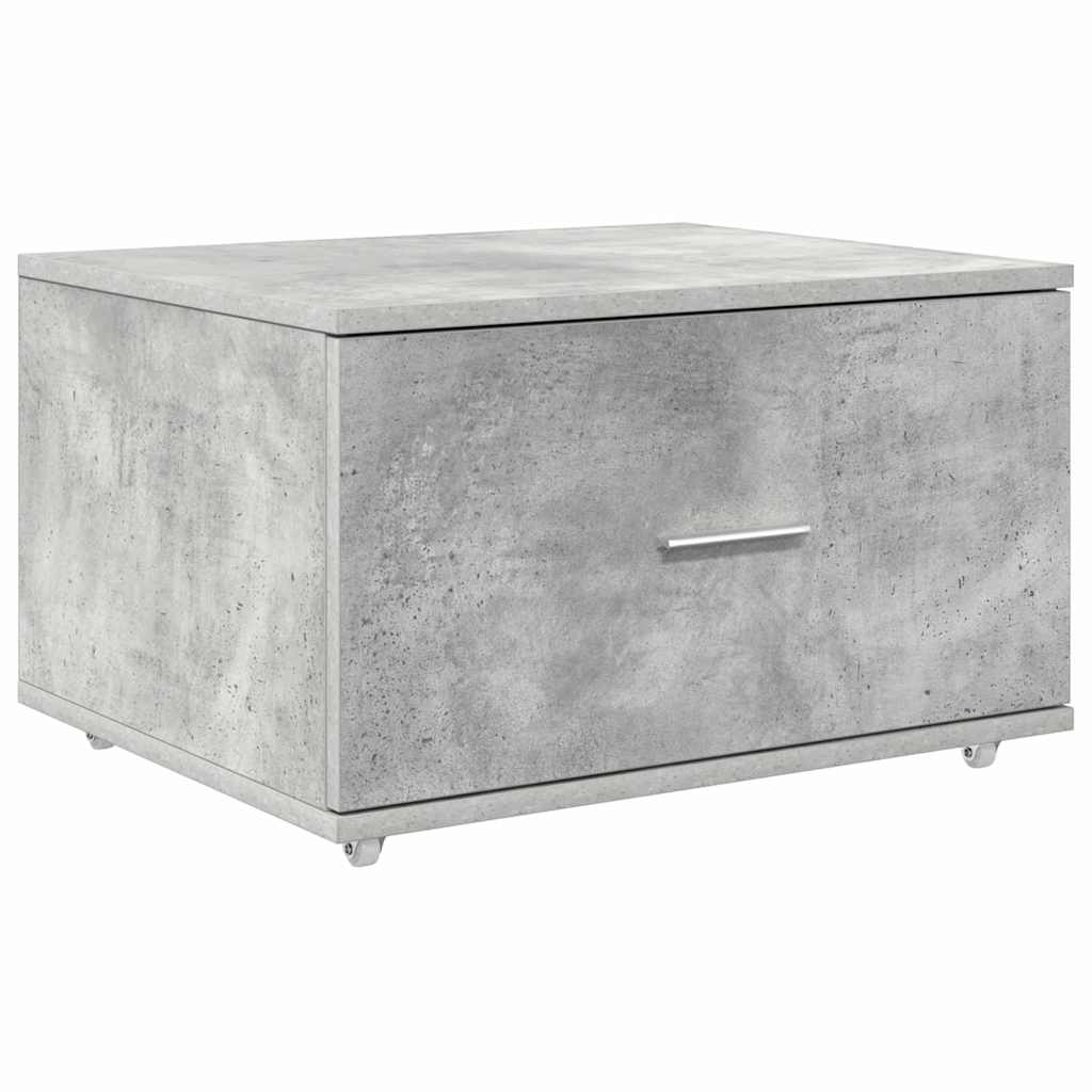 Drawer Cabinet with Wheel Concrete Grey 55 x 45 x 31 cm