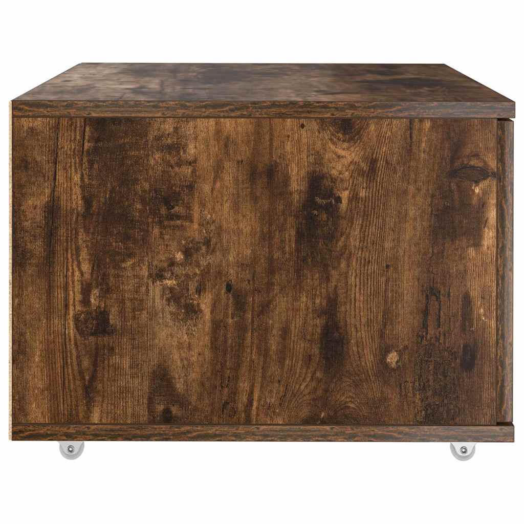 Drawer Cabinet with Wheel Smoked Oak 55 x 45 x 31 cm