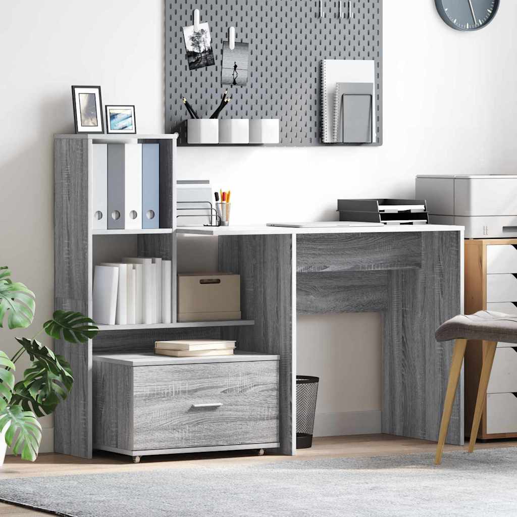 Drawer Cabinet with Wheel Grey Sonoma 55 x 45 x 31 cm
