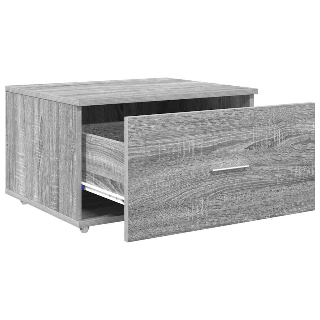 Drawer Cabinet with Wheel Grey Sonoma 55 x 45 x 31 cm