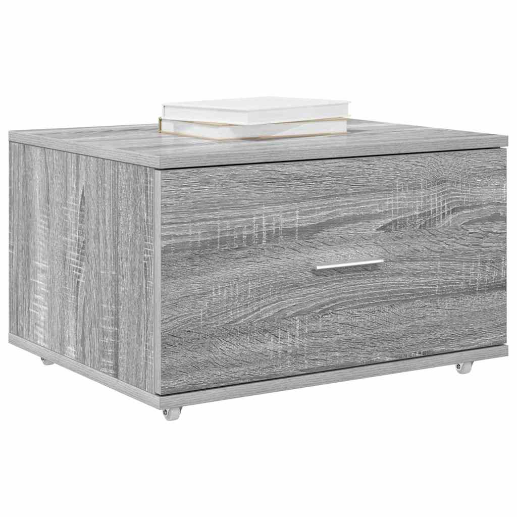 Drawer Cabinet with Wheel Grey Sonoma 55 x 45 x 31 cm