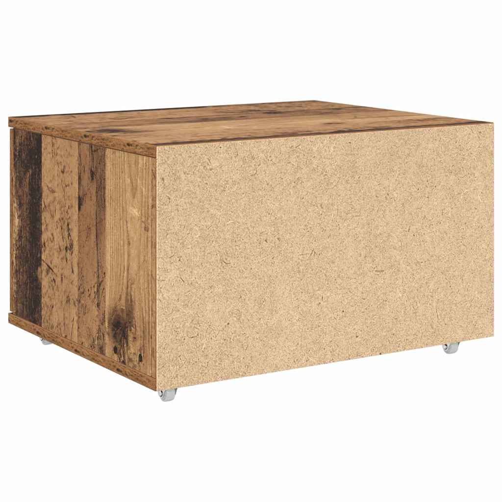 Drawer Cabinet with Wheel Old Wood 55 x 45 x 31 cm