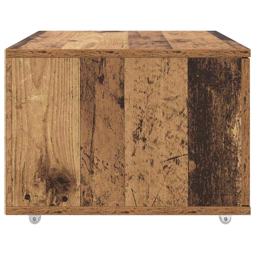 Drawer Cabinet with Wheel Old Wood 55 x 45 x 31 cm
