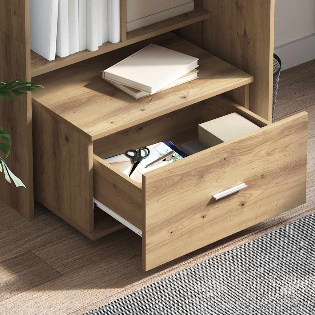 Drawer Cabinet with Wheel Artisan Oak 55 x 45 x 31 cm