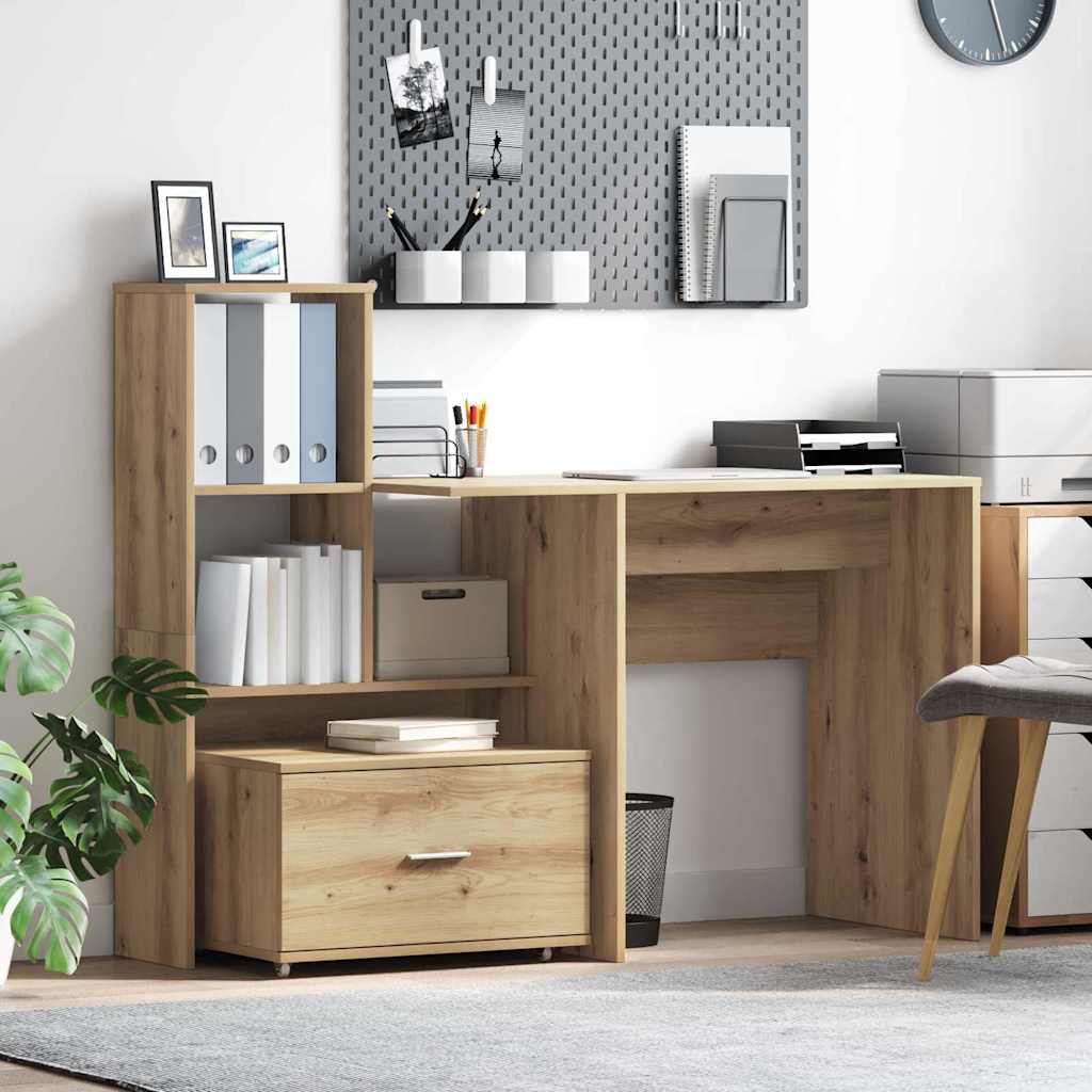 Drawer Cabinet with Wheel Artisan Oak 55 x 45 x 31 cm
