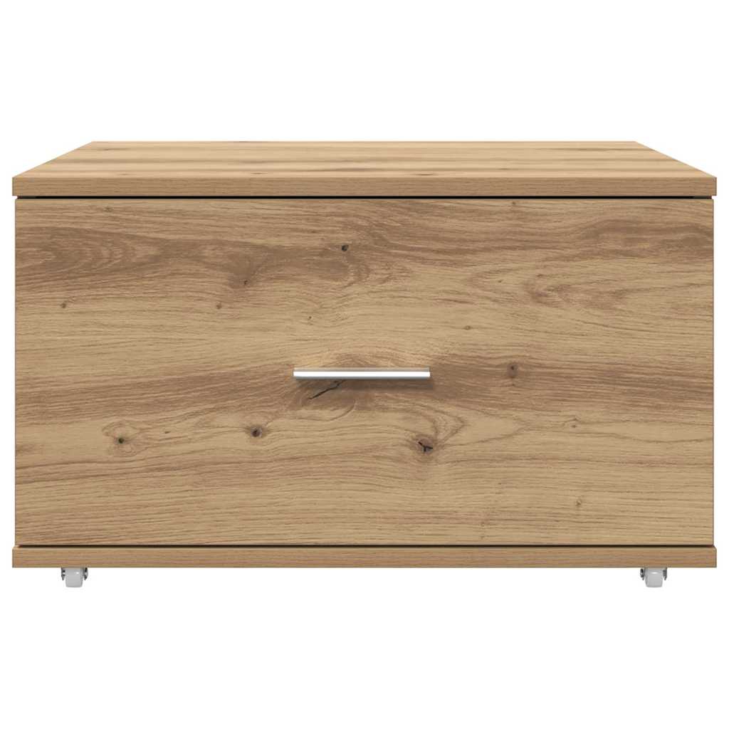 Drawer Cabinet with Wheel Artisan Oak 55 x 45 x 31 cm