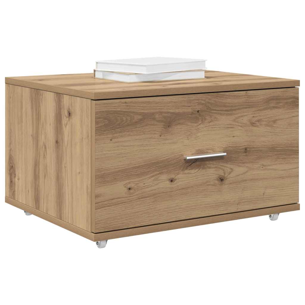 Drawer Cabinet with Wheel Artisan Oak 55 x 45 x 31 cm