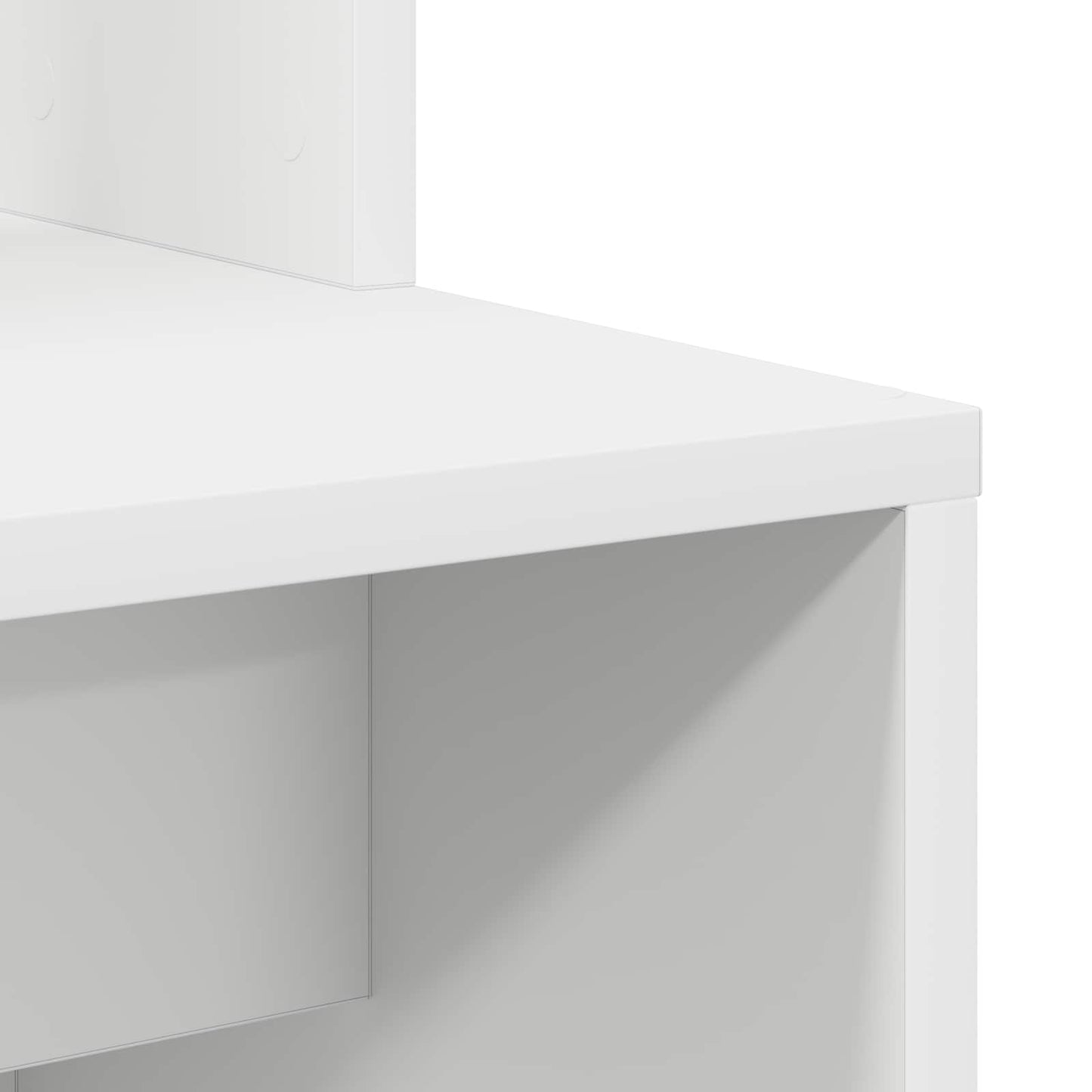 Desk White Engineered Wood 78.5 x 37 x 154.5 cm