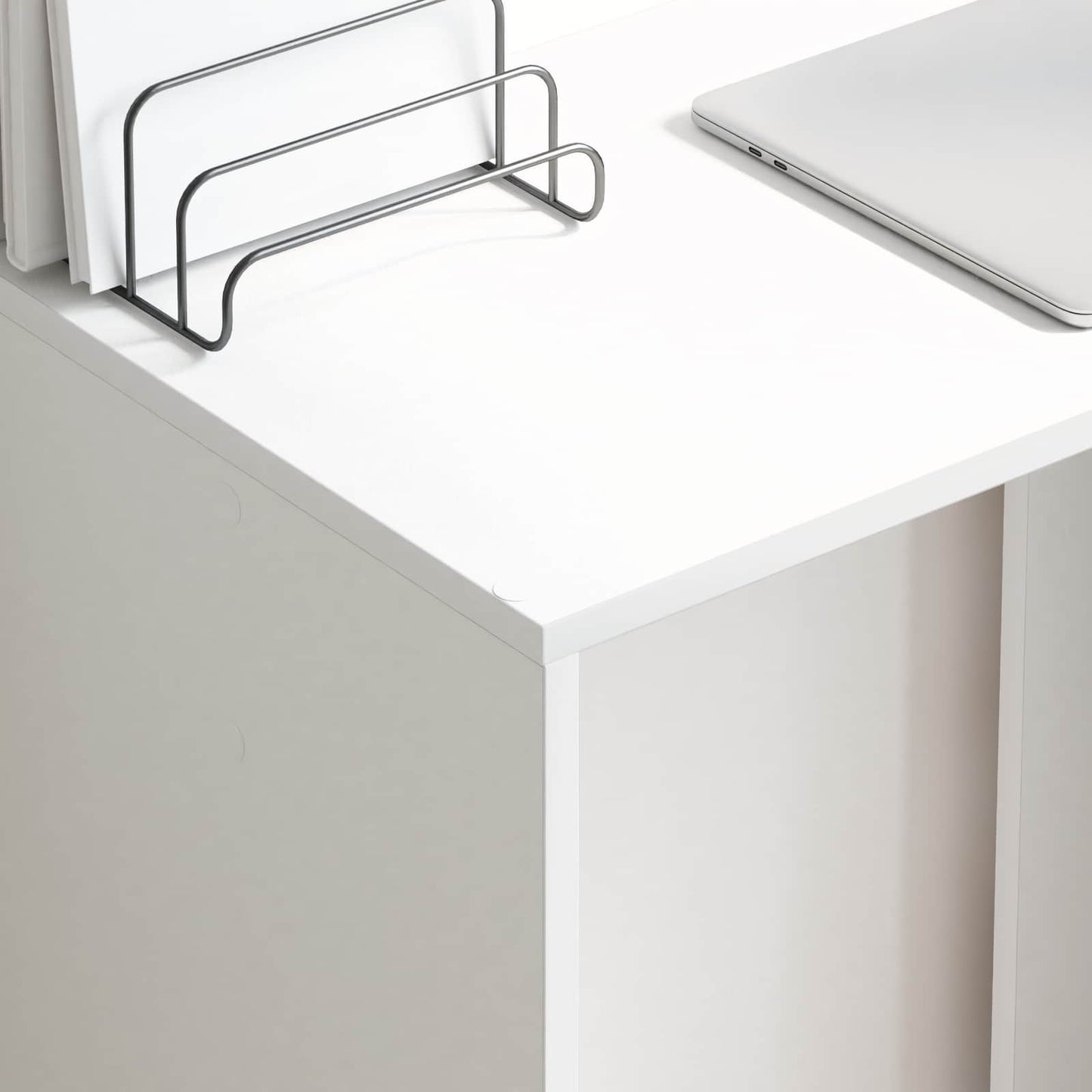Desk White Engineered Wood 78.5 x 37 x 154.5 cm