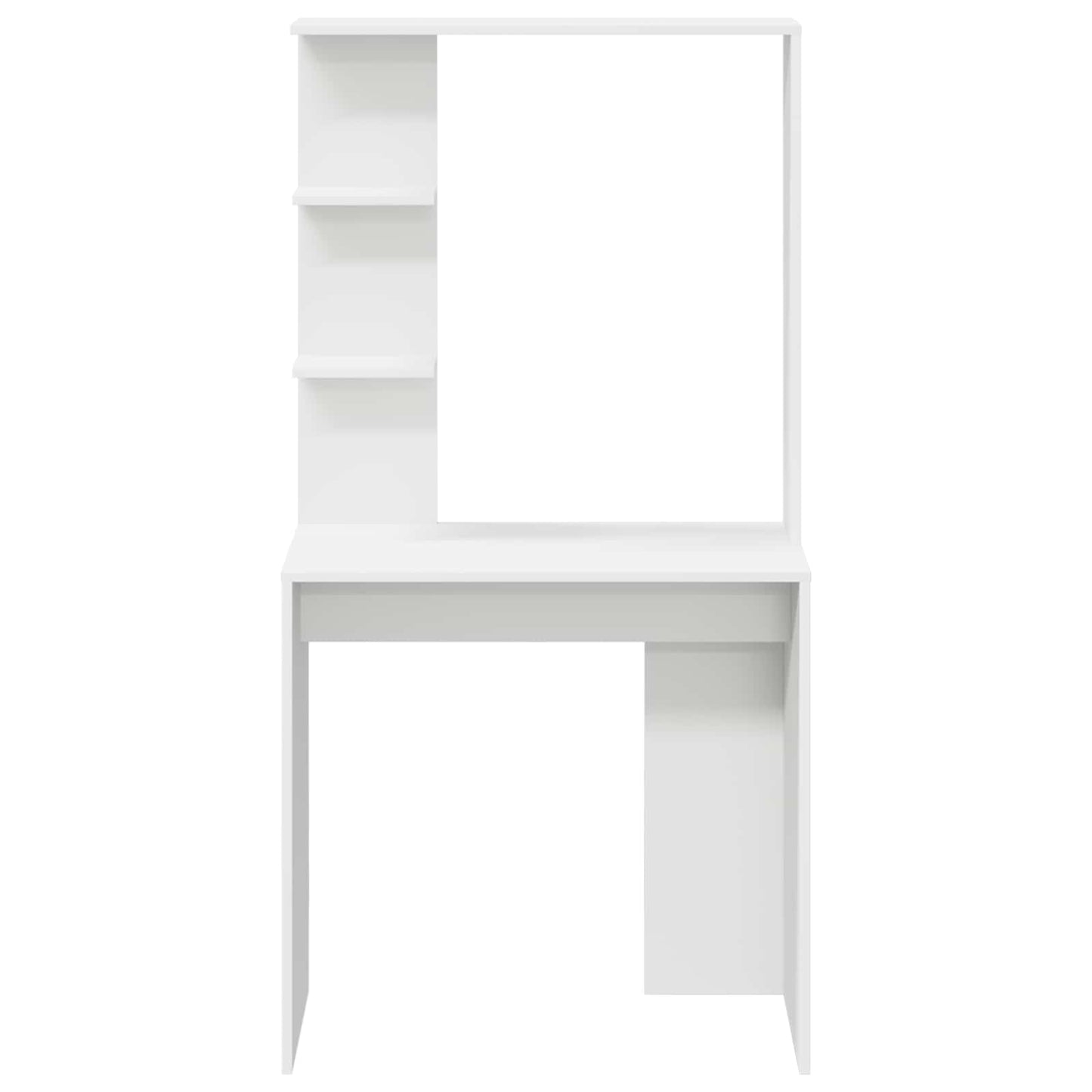 Desk White Engineered Wood 78.5 x 37 x 154.5 cm
