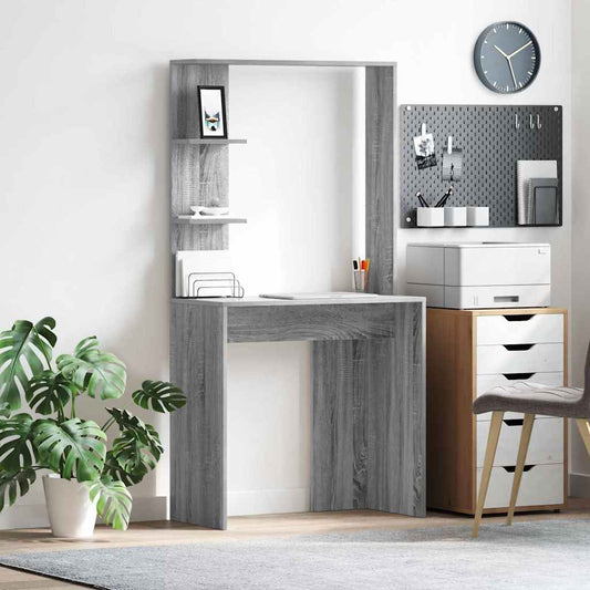 Desk Grey Sonoma Engineered Wood 78.5 x 37 x 154.5 cm