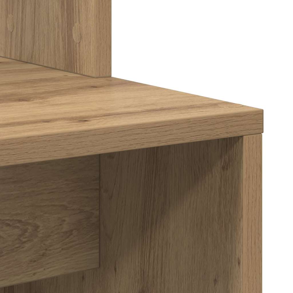 vidaXL Desk Artisan oak 78.5 x 37 x 154.5 cm Engineered wood