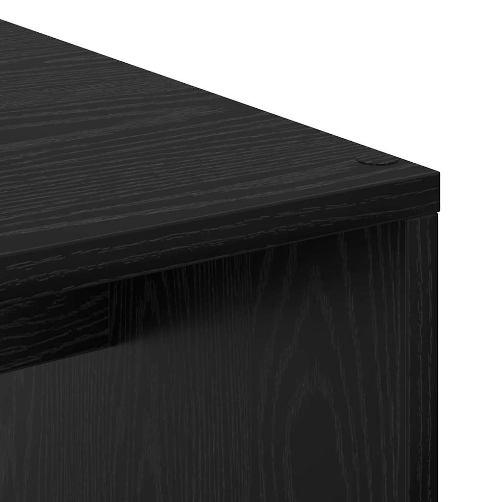 Desk Black Oak Engineered Wood 102 x 50 x 124 cm