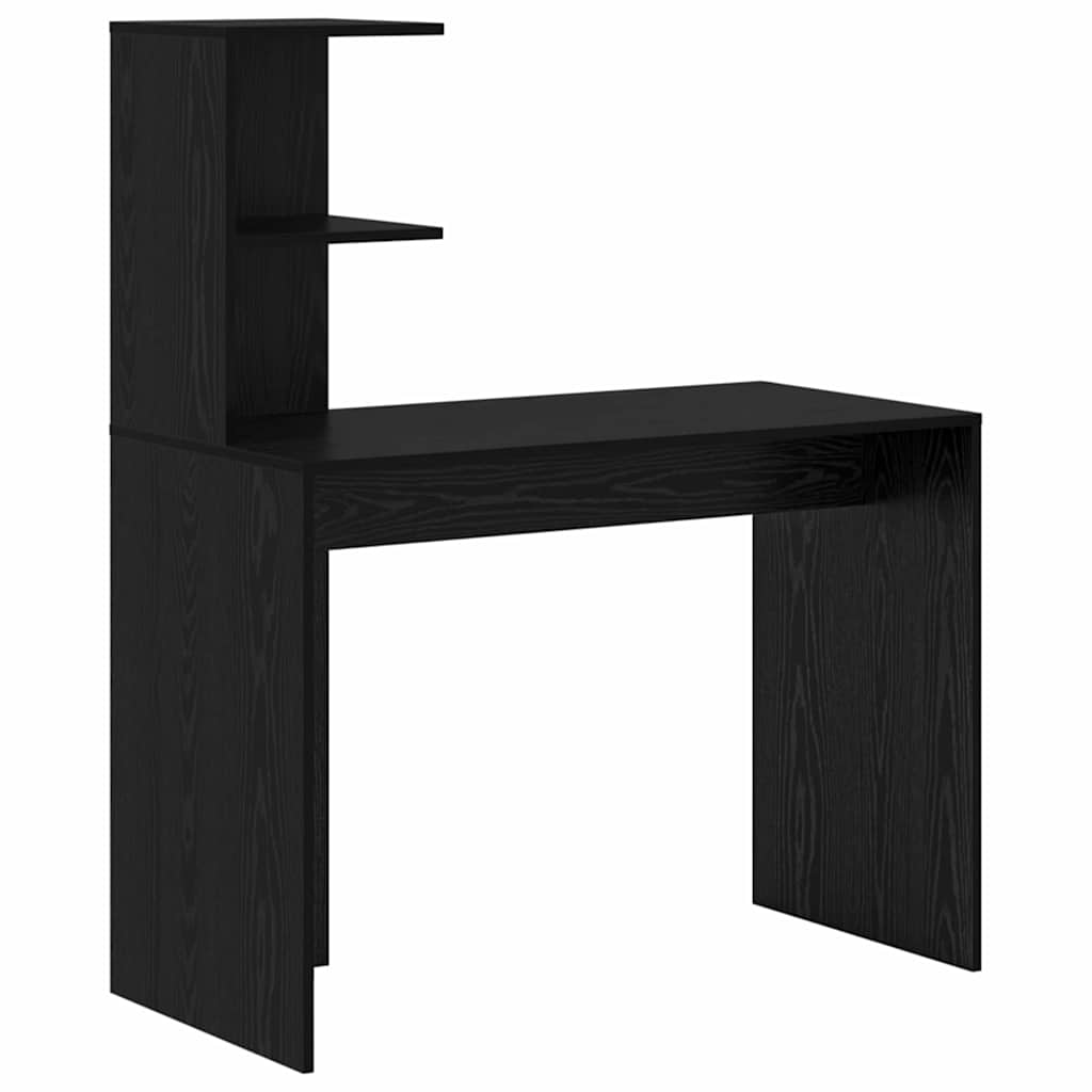 Desk Black Oak Engineered Wood 102 x 50 x 124 cm