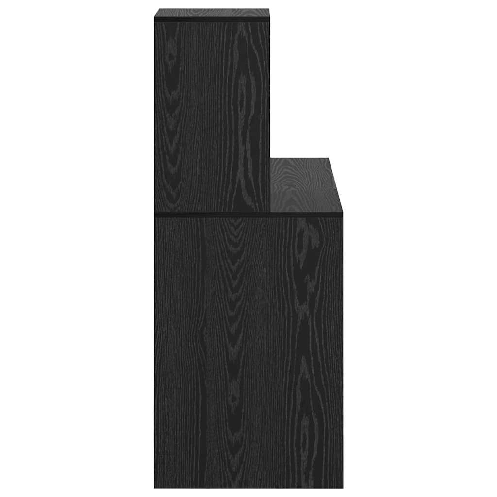 Desk Black Oak Engineered Wood 102 x 50 x 124 cm