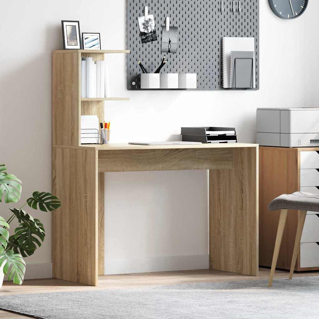 Desk Sonoma Oak Engineered Wood 102 x 50 x 124 cm