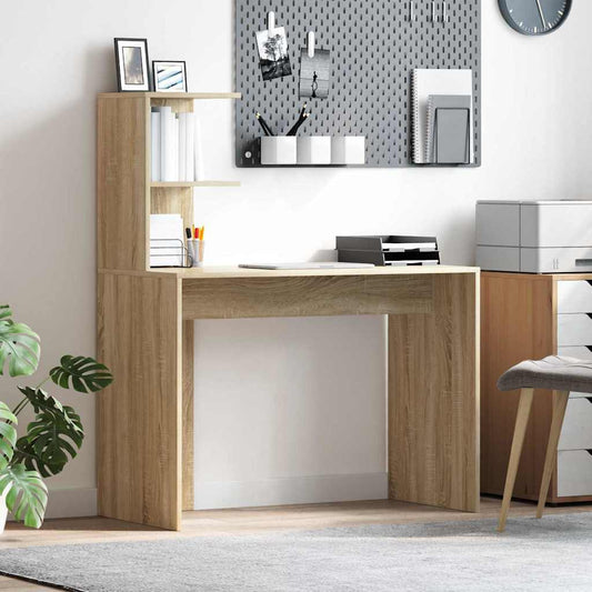 Desk Sonoma Oak Engineered Wood 102 x 50 x 124 cm