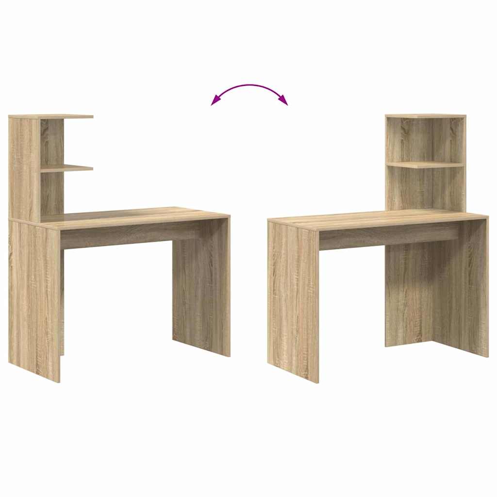 Desk Sonoma Oak Engineered Wood 102 x 50 x 124 cm