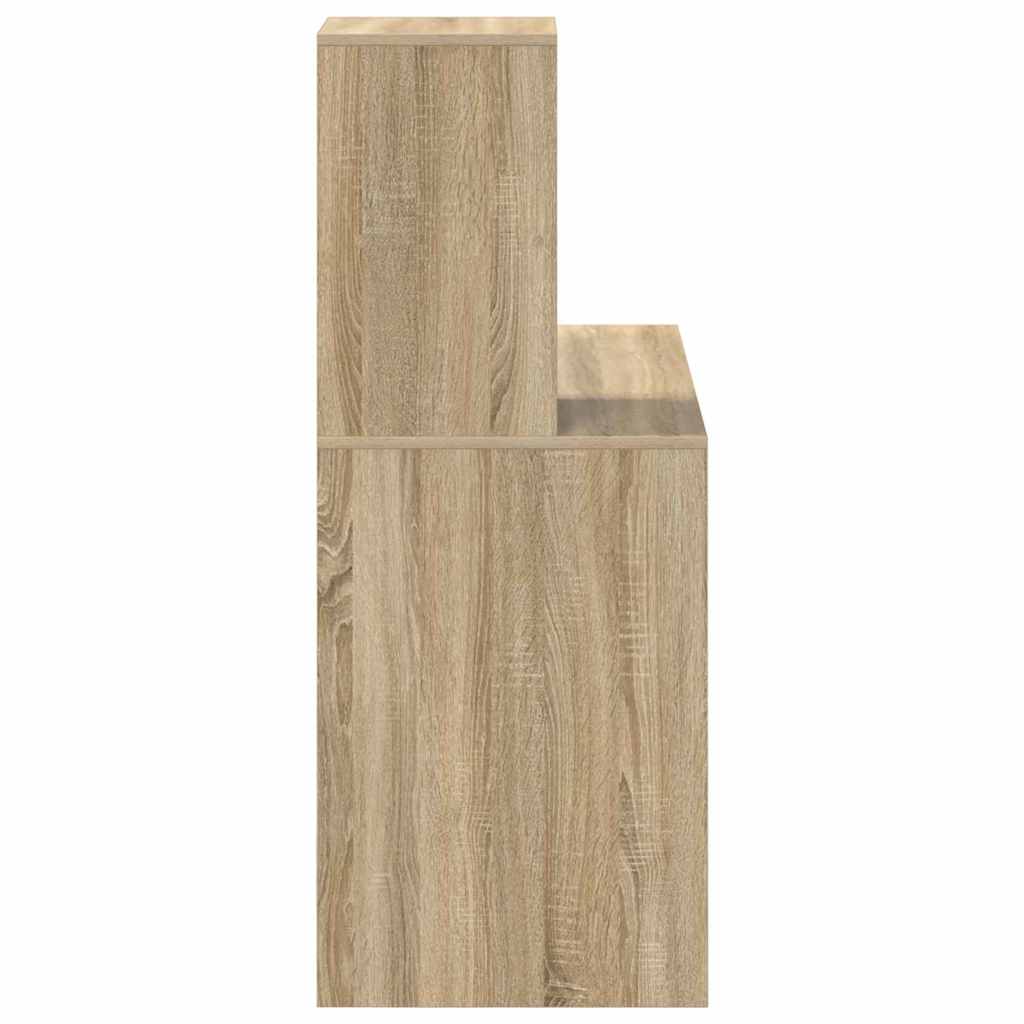 Desk with Shelf Sonoma oak 102 x 50 x 124 cm Engineered wood