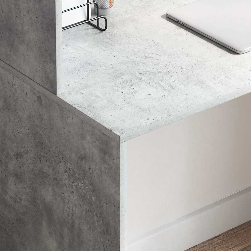 Desk Concrete Grey Engineered Wood 102 x 50 x 124 cm