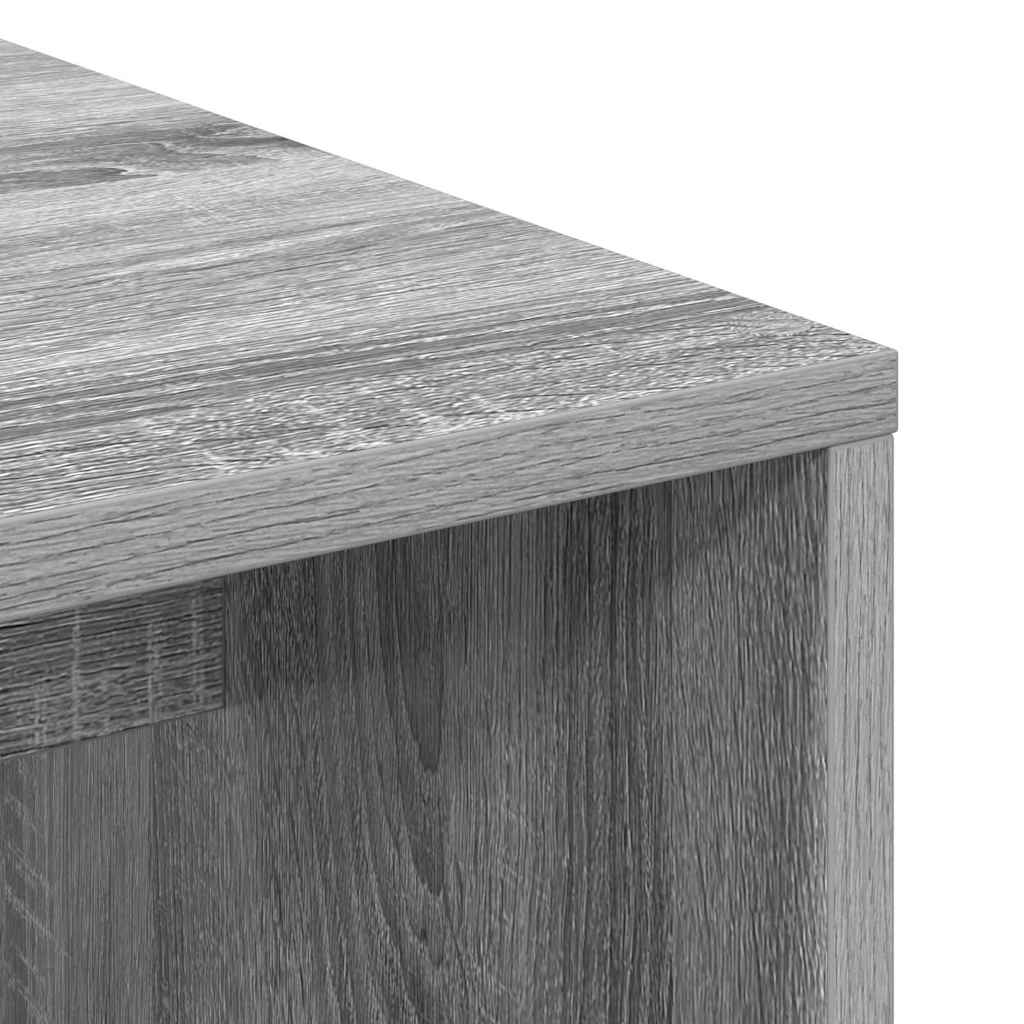vidaXL Desk with Shelf Grey sonoma 102 x 50 x 124 cm Engineered wood