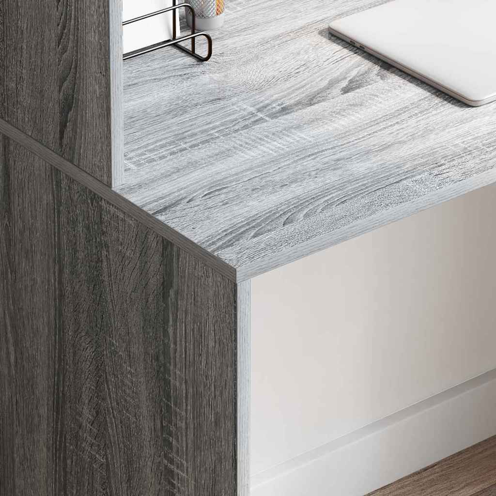 Desk Grey Sonoma Engineered Wood 102 x 50 x 124 cm