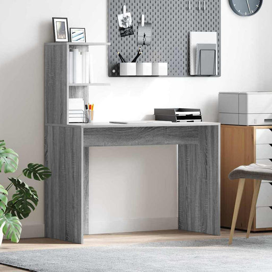 Desk Grey Sonoma Engineered Wood 102 x 50 x 124 cm