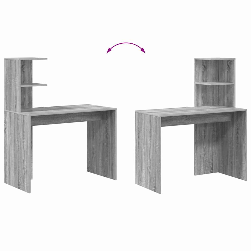 Desk Grey Sonoma Engineered Wood 102 x 50 x 124 cm