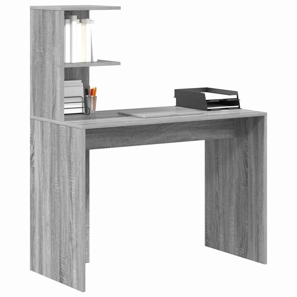 Desk Grey Sonoma Engineered Wood 102 x 50 x 124 cm