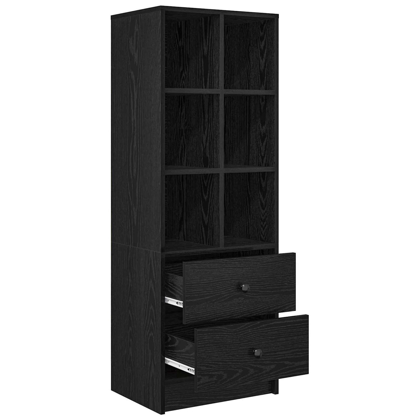 Highboard with Drawer Black Oak 45.5 x 34 x 127 cm