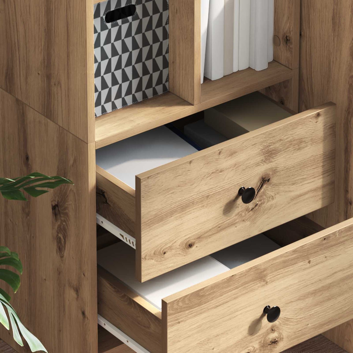 Highboard Artisan Oak 45.5 x 34 x 127 cm
