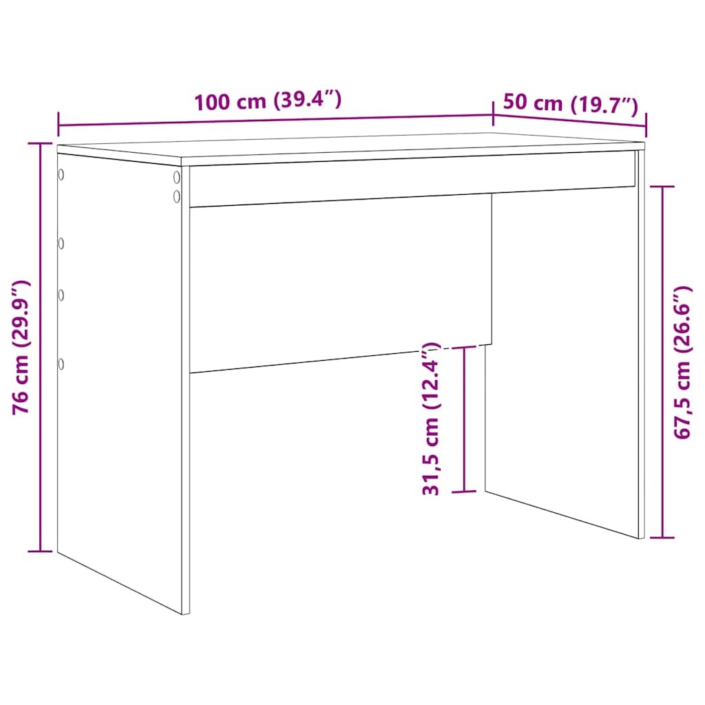 Desk Old Wood 100 x 50 x 76 cm