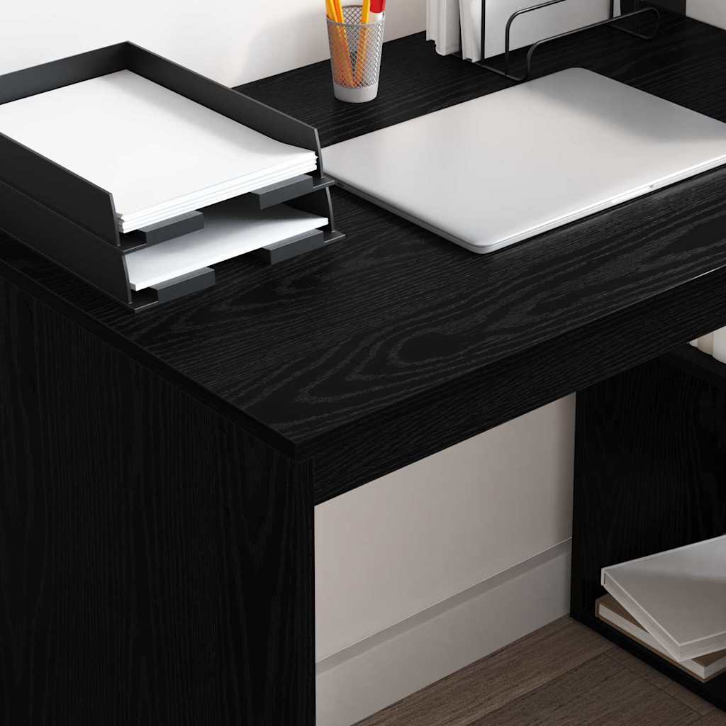 Desk Black Oak Engineered Wood 108 x 55 x 103.5 cm