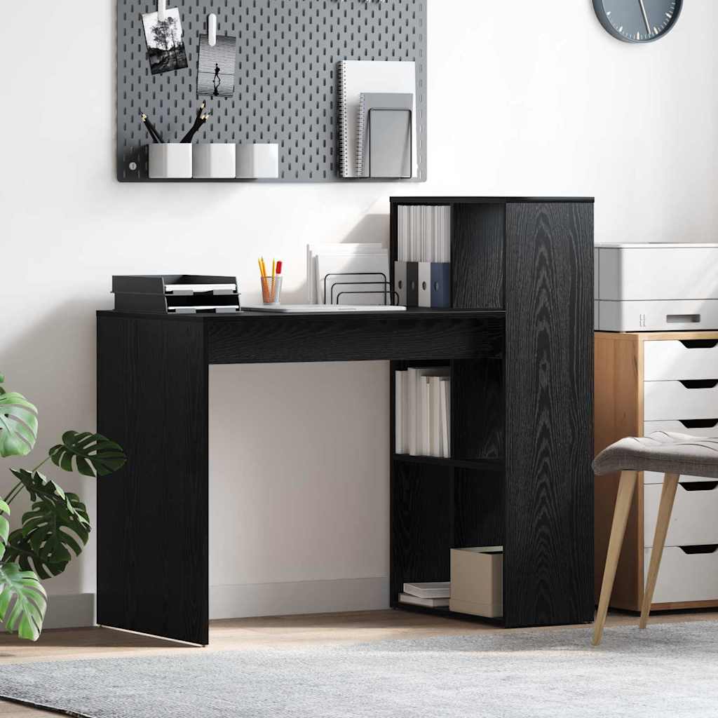Desk Black Oak Engineered Wood 108 x 55 x 103.5 cm