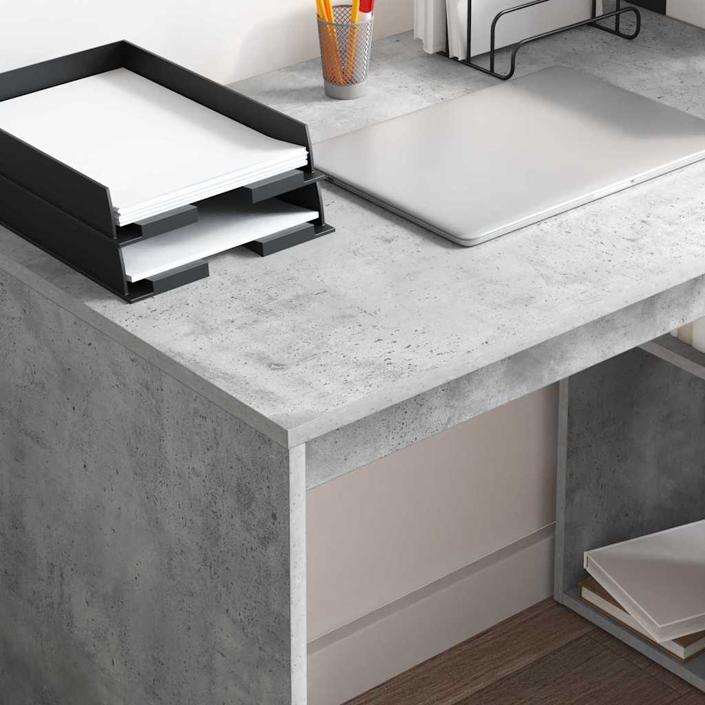 Desk Concrete Grey Engineered Wood 108 x 55 x 103.5 cm