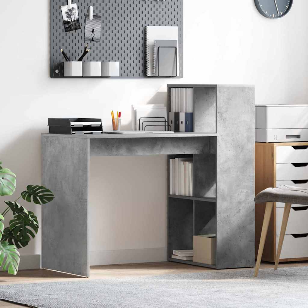 Desk Concrete Grey Engineered Wood 108 x 55 x 103.5 cm