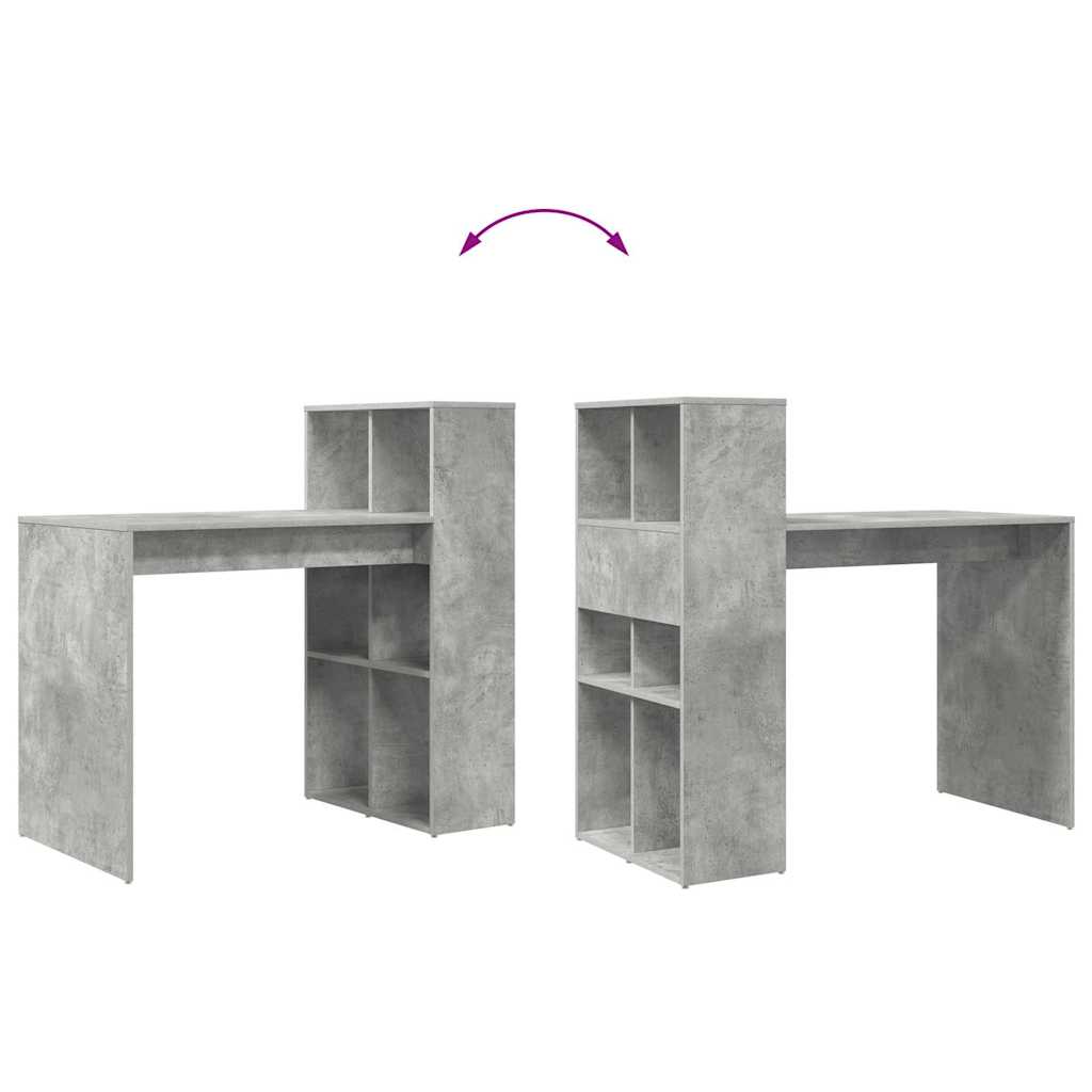 Desk Concrete Grey Engineered Wood 108 x 55 x 103.5 cm