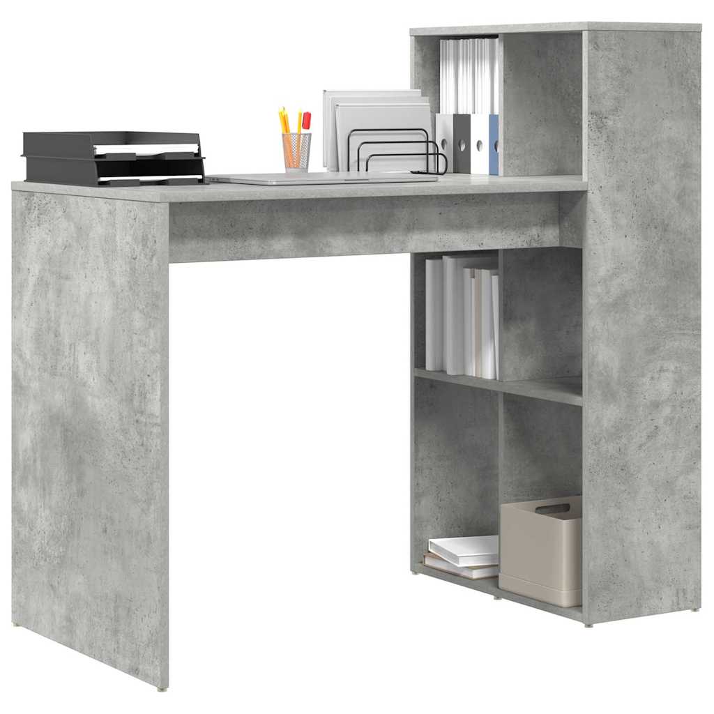 Desk Concrete Grey Engineered Wood 108 x 55 x 103.5 cm