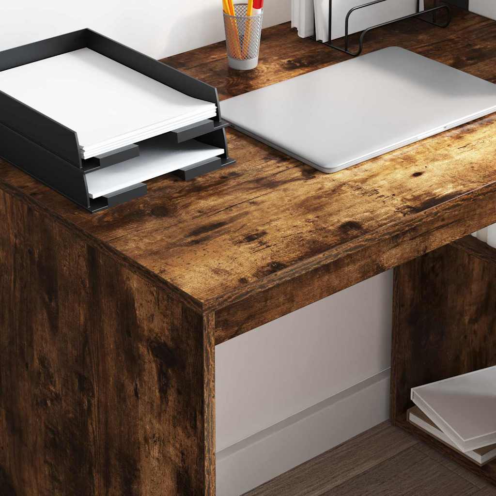 Desk Smoked Oak Engineered Wood 108 x 55 x 103.5 cm